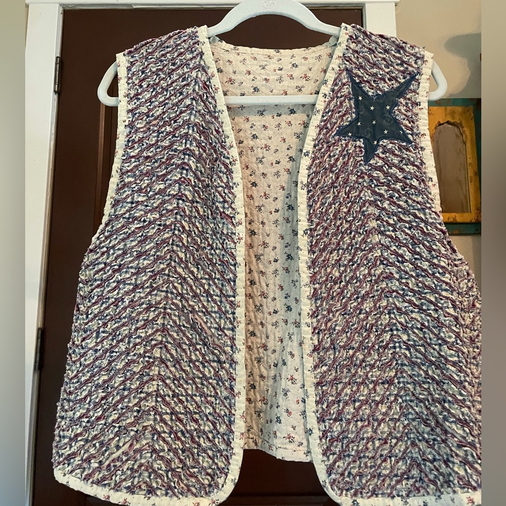Vintage GrannyCore handmade quilted vest. Best fits large - XL.